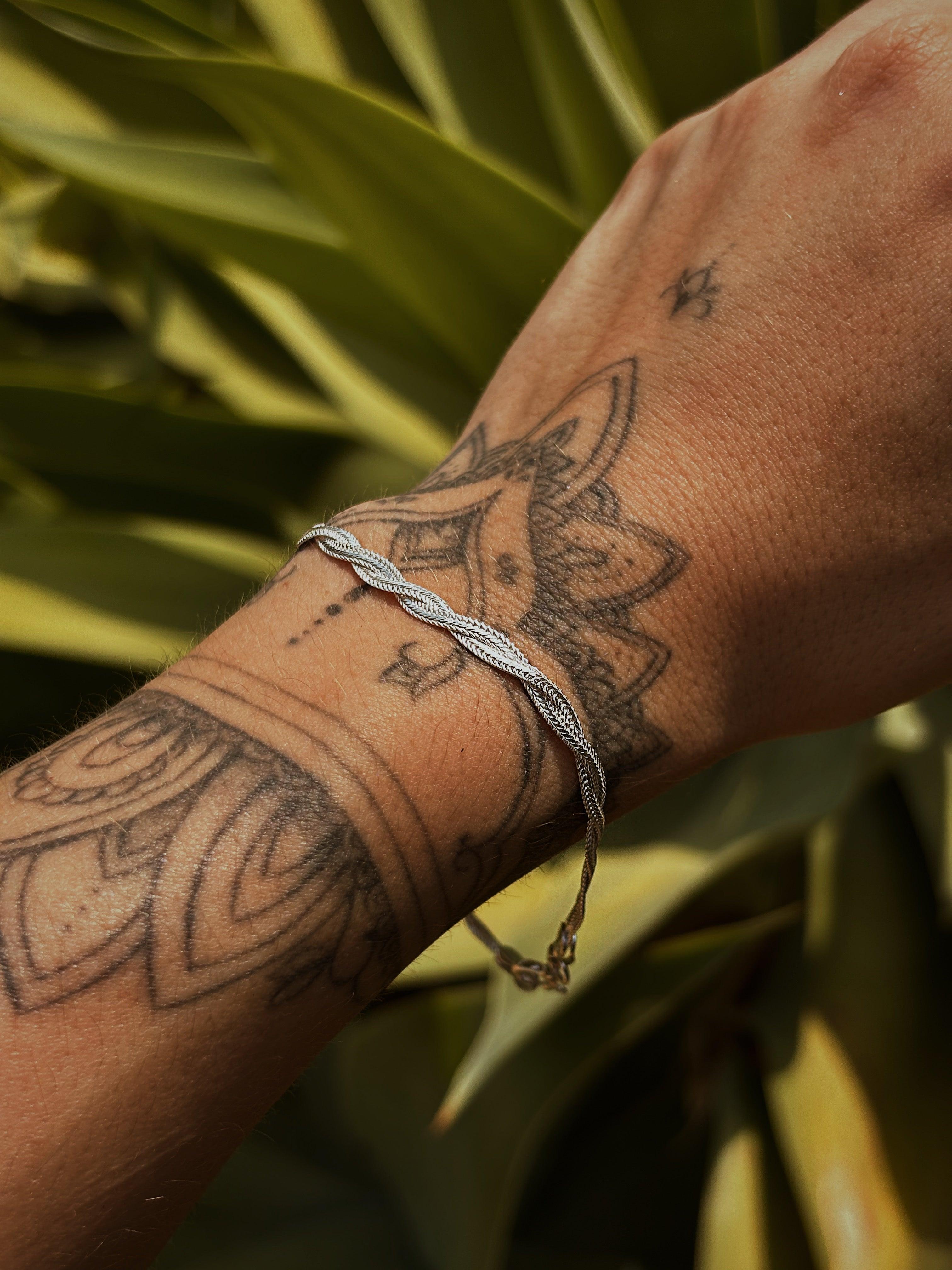 Pulseira Trançada - joia em prata 925