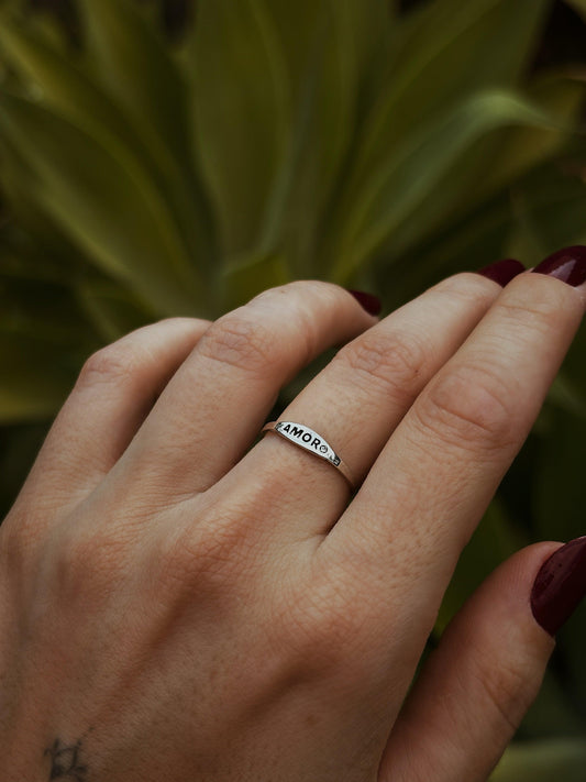 Anel Amor - joia em prata 925