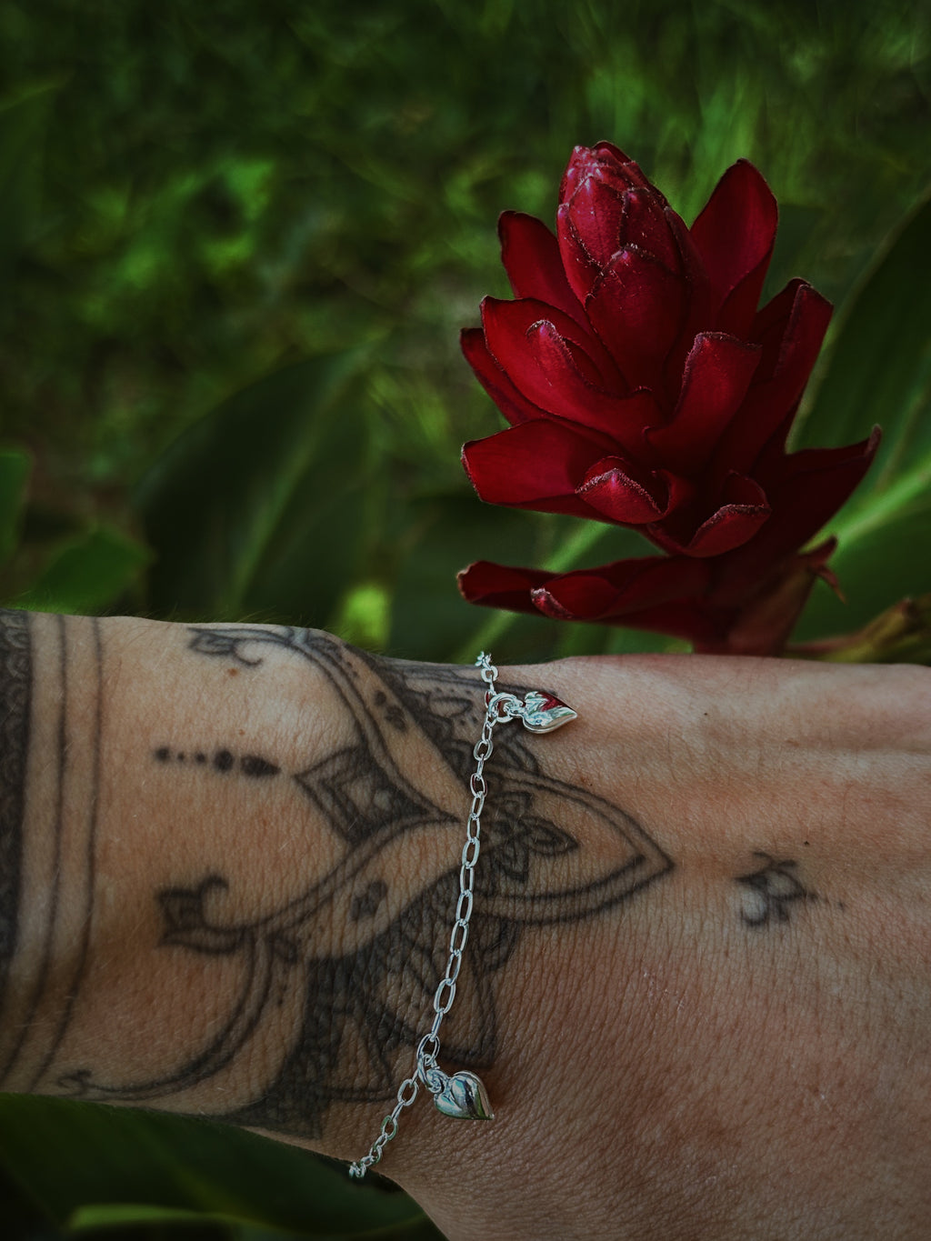 Pulseira Corações - joia em prata 925
