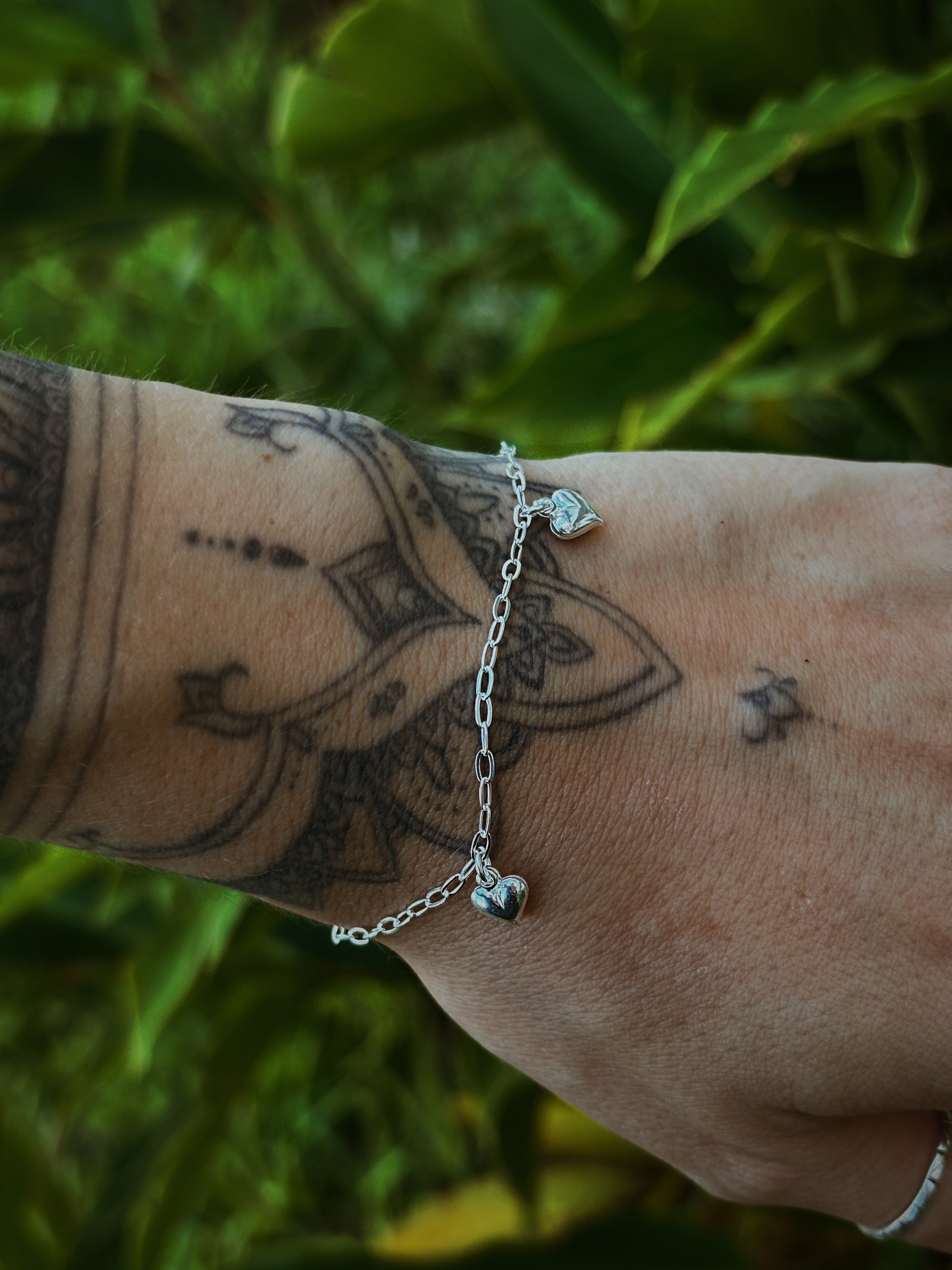 Pulseira Corações - joia em prata 925
